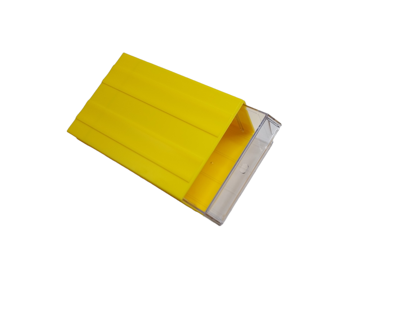 Yellow Stackable Plastic Storage Drawer 288x182x111mm with Removable Compartment