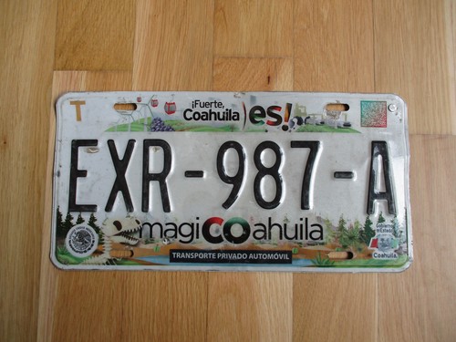 Nummernschilder Mexiko Coahuila Nostalgie Sammlung Auto Kennzeichen Original