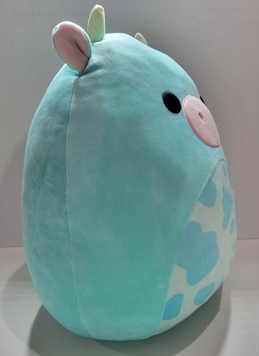 Peluche Squishmallows Tuluck the 16" Blue Cow etiqueta ultra raro ¡Nuevo! - Imagen 2 de 7