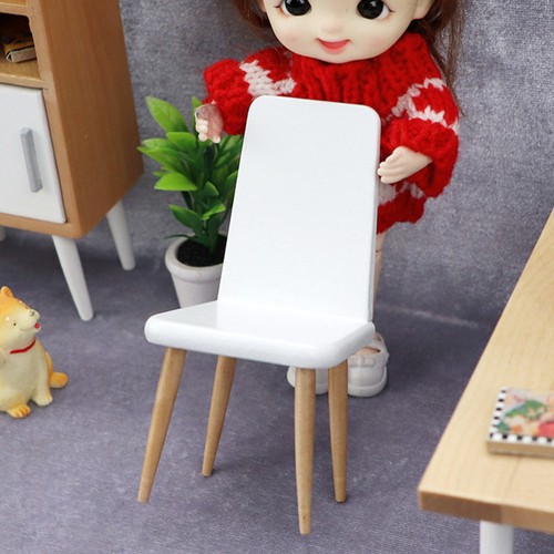 2 Pcs Mini Furniture Model Wooden Chair Ornament Doll House Supplies - 第 5/12 張圖片