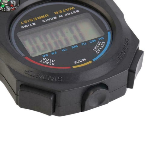 Digital LCD Chronograph Sports Counter Stopwatch Handheld Stop Timer Nice - Picture 7 of 10