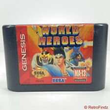 World Heroes (Sega Genesis, 1994) Authentic Game Cartridge - Tested