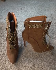 Women Stiletto High Heels Fashion Ankle Boots Knit Stretch Pointed Toe Shoes