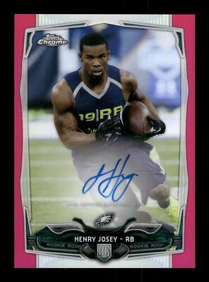 Henry Josey 2014 Topps Chrome Rookie Autographs Pink