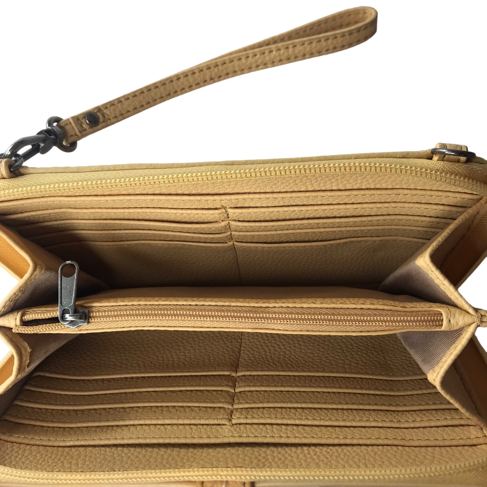 Borsa a tracolla The Sak in pelle cerniera continentale cinturino rimovibile marrone chiaro