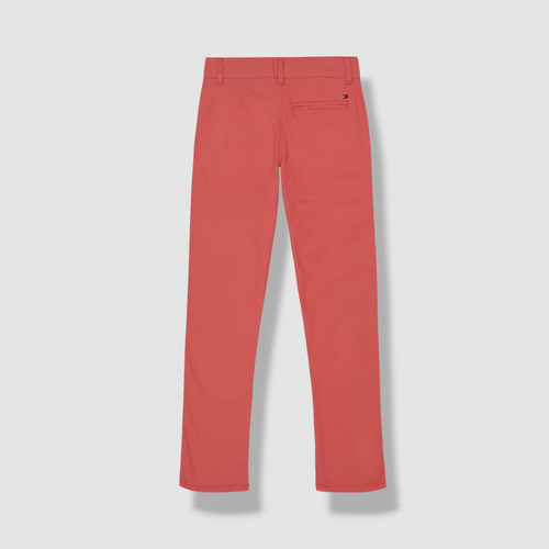 Tommy Hilfiger Boy's Pink Solid Stretch Twill Chino Pants Size 20 - Picture 2 of 3
