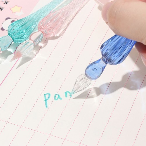 Dipping Calligraphy Painting Supplies Glass Dip Pen Fountain Pen Filling Ink - Picture 8 of 21