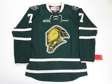 MATTHEW TKACHUK OHL LONDON KNIGHTS GREEN CCM PREMIER 7185 HOCKEY JERSEY