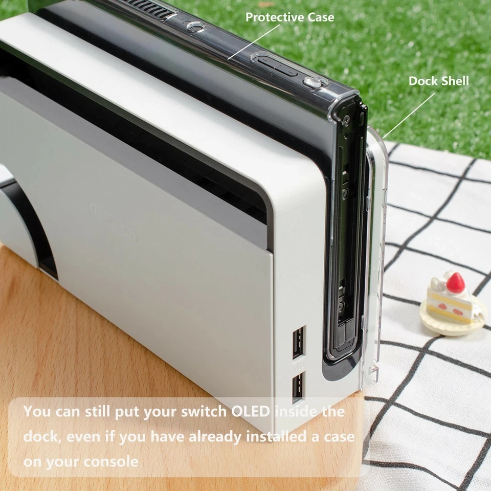 For Nintendo Switch Oled TV Dock Station PC Hard Protective Shell Dock Cover - Image 4 of 4