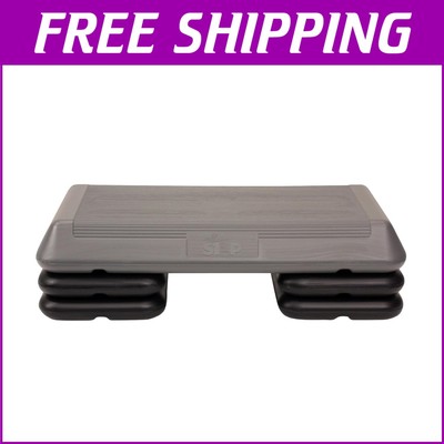 Nonslip Aerobic Step Platform with Adjustable Height - For Total-Body Fitness