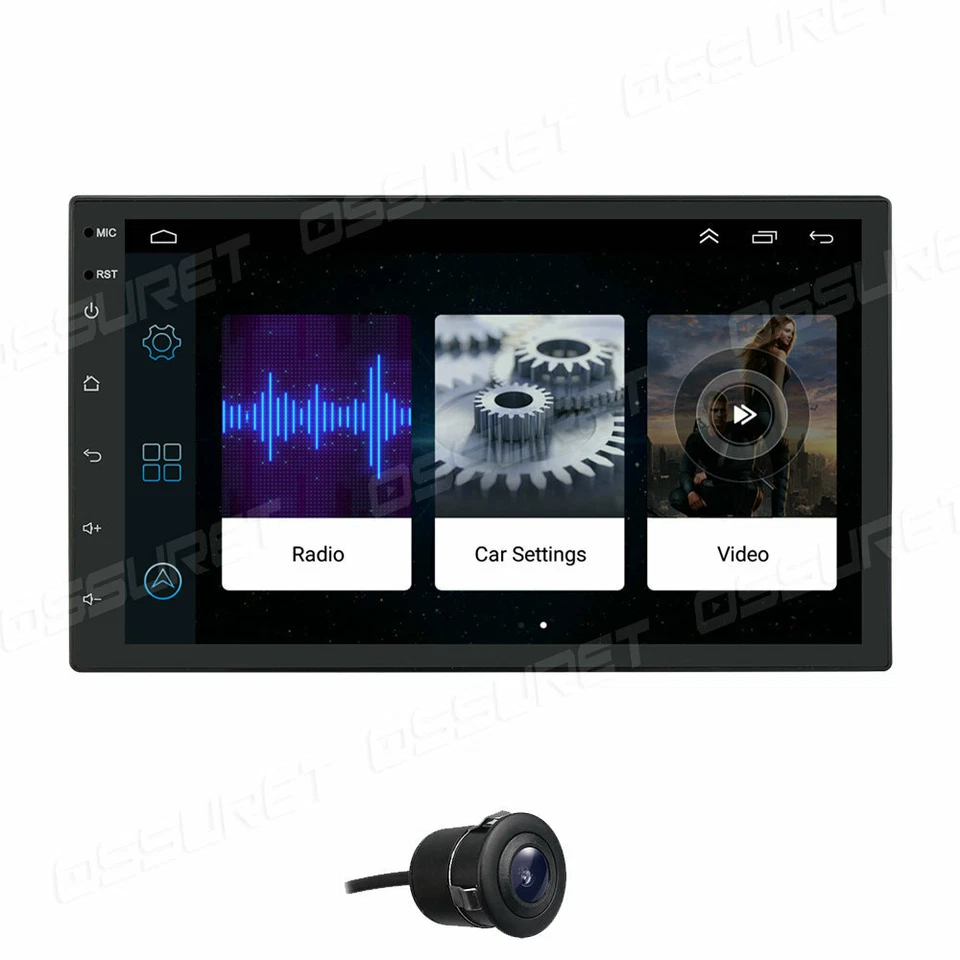 7inch Single 1Din Android 10 Car Stereo Radio GPS Navigation Wifi USB Head Unit - Image 2 of 4