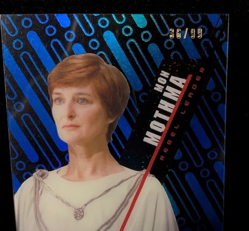 2016 Star Wars High Tek Form Pattern 1 Blue Rainbow Foil SW-18 Mon Mothma 36/99 - Picture 2 of 3