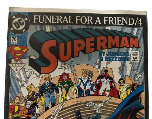 Superman #76 Feb. 1993 "Funeral for a Friend/4" DC Comic Book (C02) - Picture 2 of 3