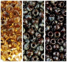 Set of 3 Colors, 60GM - Miyuki Round Seed Beads, Size 6/0, TR Picasso Collection