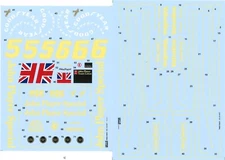 DECAL: 1/12 TABU12033B 1977 J P S LOTUS 78 FULL COMPLETE SHEET