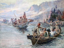 Lewis and Clark Expedition by Charles Russell Western Giclee Print + Ships Free