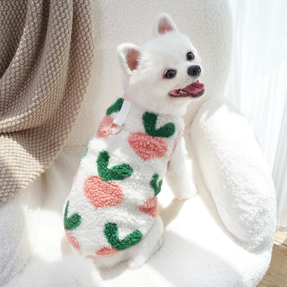 Pet Dog Sweaters Soft Winter Warm Pet Clothes Jacket Coat Vest Teddy Plush Cozy↔ - Image 4 of 4