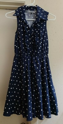 navy blue rockabilly dress