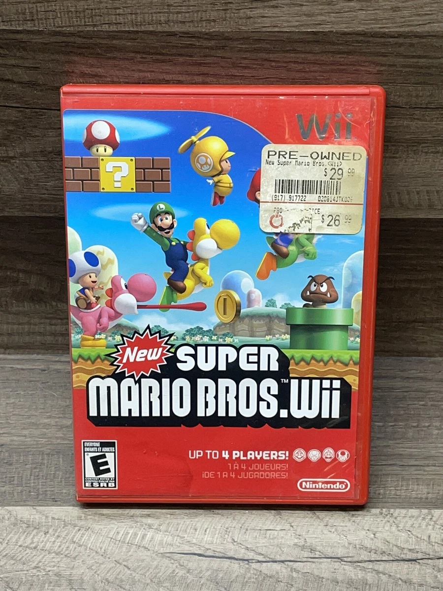 Case and Manual Only NO GAME New Super Mario Bros Wii Nintendo Wii  Authentic