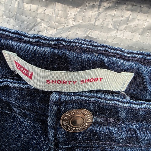 Jeans Levi’s Ragazza Shorty Shorty Corto Denim Blu + Rosa Strisce Glitter Elasticizzato - Foto 3 di 8