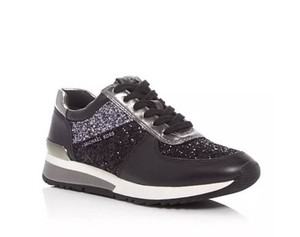 michael kors black glitter trainers