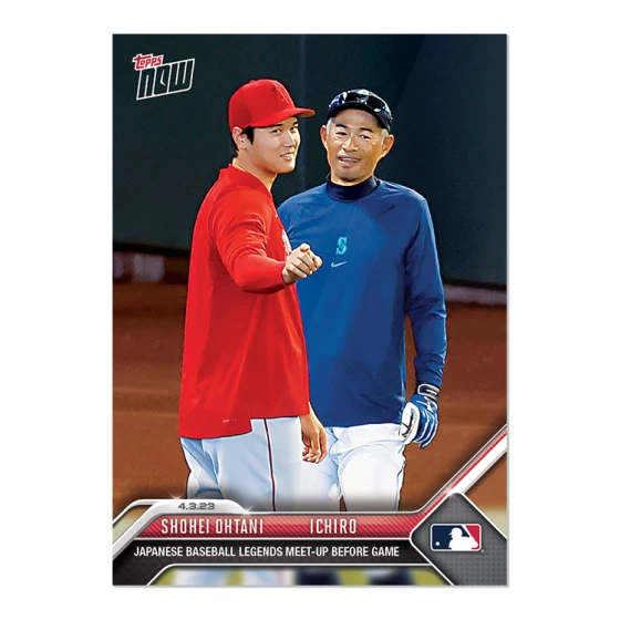 2023 TOPPS NOW #45 SHOHEI OHTANI & ICHIRO - JAPANESE BASEBALL LEGENDS MEET UP