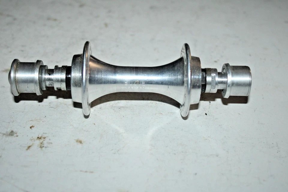 Buje delantero Suzue 36H 100 mm plateado Japón pista de compresión CX carretera envío rápido a EE. UU. Foto 2 de 4