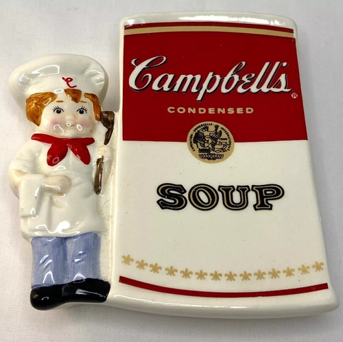 Vintage Campbell's Soup Can & Kid Spoon Rest, Westwood Intl 1997 - VGC - Imagen 3 de 6