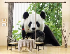 3D Cute Panda ZHUA3927 Animal Photo Curtain Window Blockout Fabric Amy 2023