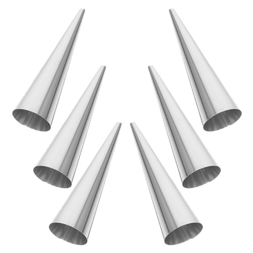 6 Pcs Stainless Steel Cream Horn Molds 6pcs Croissant for Baking Cannoli Tubes - Picture 8 of 12