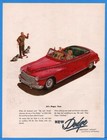1947 Dodge Red Convertible Coupe Auto Car Cocker Spaniel Dog Auto Car Print Ad