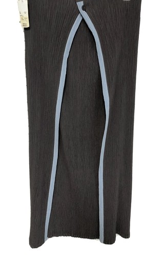 ISSEY MIAKE PLEATED SKIRT LONG GRAY BLUE BERGDORF GOODMAN Size 2 NEW WITH TAGS