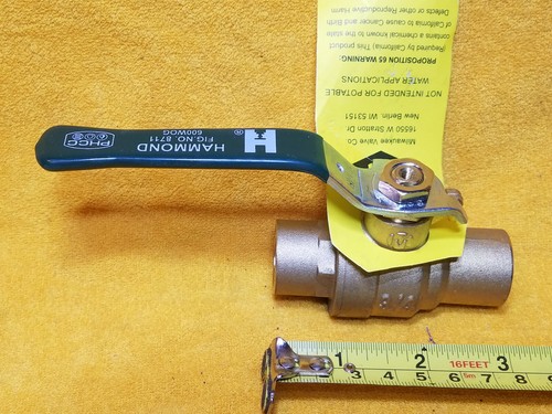NEW MILWAUKEE 3/4" BRASS INLINE BALL VALVE SOLDER SWEAT