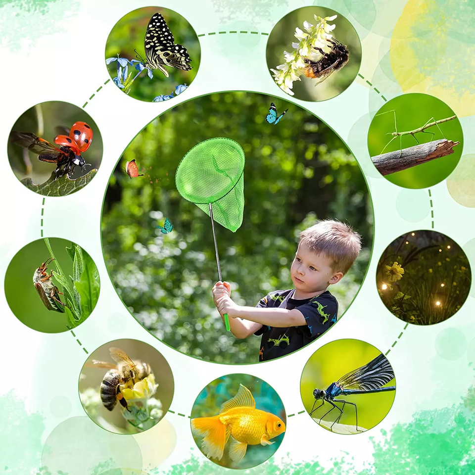 Insect Butterfly Net with 8" Ring Handle Extends to 34" Telescopic ...