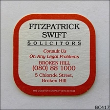 Fitzpatrick Swift Solicitors Broken Hill Coaster (B417)