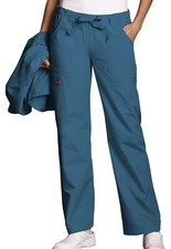 CherokeeWorkwear Low Rise Drawstring Cargo PantPetite 4020P CARW Caribbean Blue