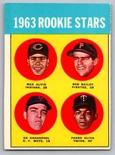 1963 TOPPS #228 TONY OLIVA TWINS & ED KRANEPOOL METS ROOKIES