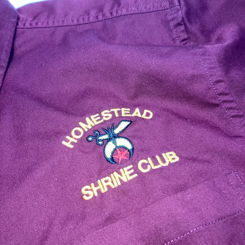 Camisa De Colección Harrington Shrine Club Shriners Abotonada Homestead Florida Talla M Foto 4 de 4