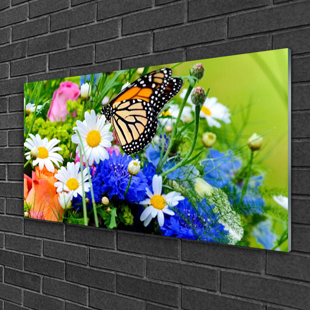Tableau sur verre haut de gamme 100x50 cm Nature éternelle, finition miroir en verre