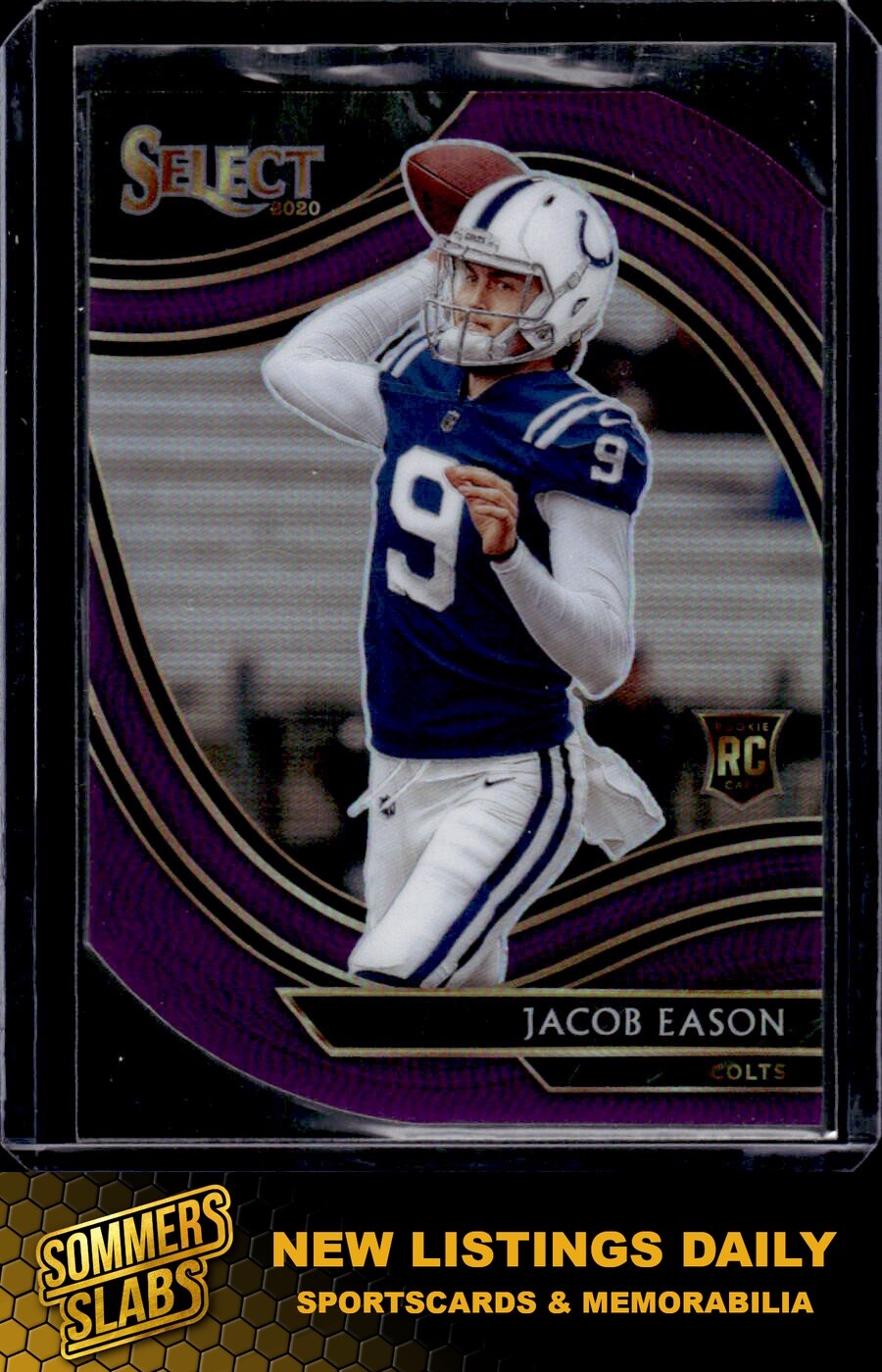 2020 Panini Select #348 Jacob Eason Purple Prizm Die Cut