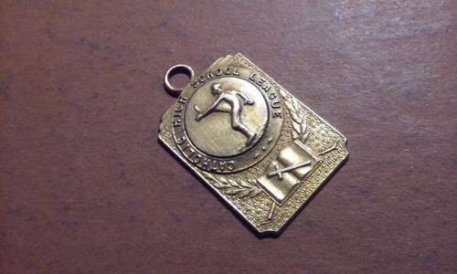 St Alphonsus Catholic 1945 High School League Football Medal Gold-Tone Scarce LA