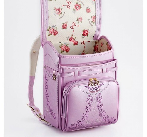 Randoseru Japanese School Bag Kid's Backpack Tiered Ribbon Angers Purple Japan - Picture 3 of 3