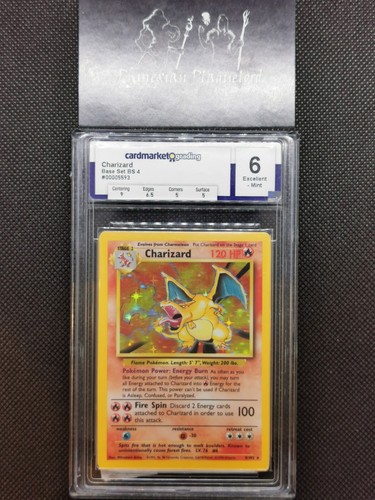1999 Pokemon Charizard Base Set Holo Rare 4/102 Graded 6 PSA/BGS Eq Vintage Card - Imagen 3 de 4