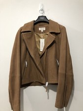 Marks And Spencer M & S Per Una Suede Collared Biker Jacket Uk 22 £249