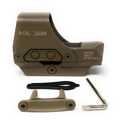 Holosun HS510C-FDE Green Dot Sight 2moa Dot | 6.5 Moa Circle