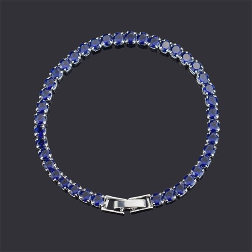 Men's Hop Bracelet Rhinestone Micro Tennis Hip Female Jewelry Metal Bracelet - Picture 18 of 26