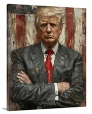 Donald Trump Canvas 16x20 Art 2025 President America Patriotic Iconic 47