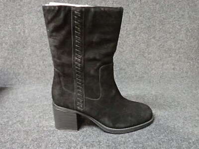 NEW Vince Camuto Zelcinna Mid Shaft Black Suede Boots Size (SS6)