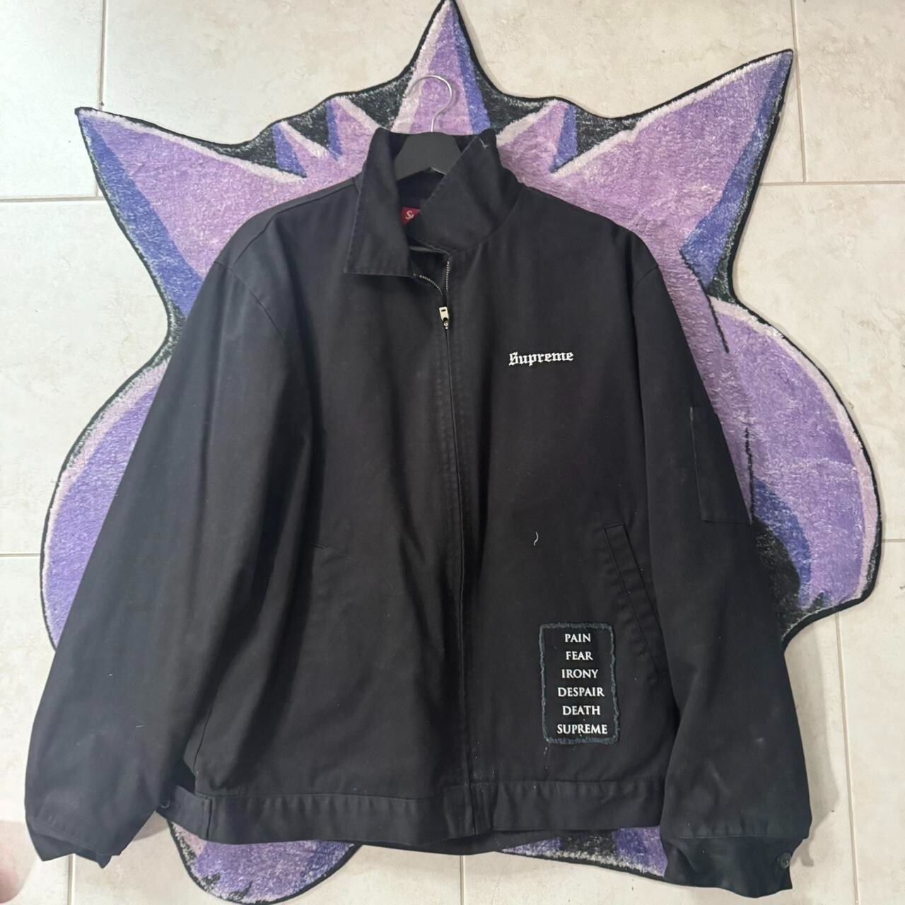 Supreme The Crow Work Jacket Size Large Black - image 2