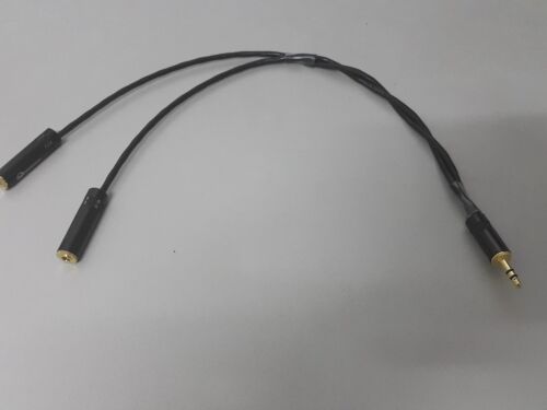 3.5mm Stereo Audio Y Splitter Male TO 2 Female Cable Copper Wire Japan Made - Picture 2 of 3